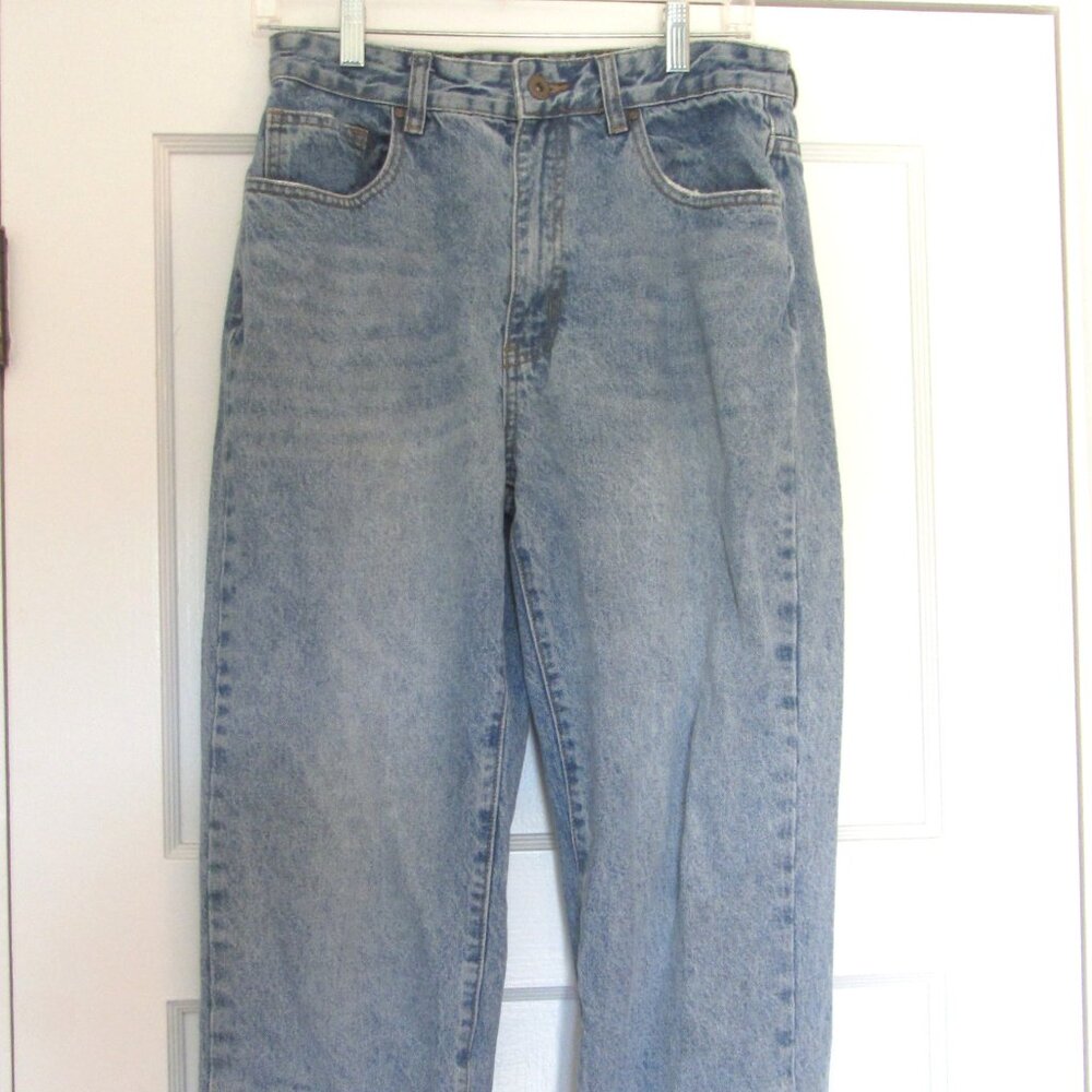 Cotton On Long Straight Leg Jeans, Light Distressed, Size 8